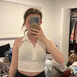 White Crop Top